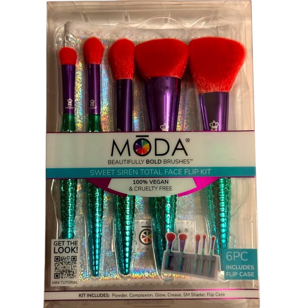 NEW•Mōda “Sweet Siren” Total Face Kit Brush Collection w/Bonus bag
